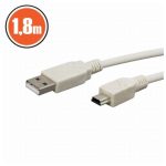 USB kábel 2.0 A dugó – B mini dugó 1,8 m