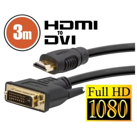 DVI-D / HDMI kábel · 3 m