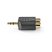 Sztereó audió adapter | 3,5 mm-es Dugasz - 2 db RCA-aljzat | 10 darabos | Fekete