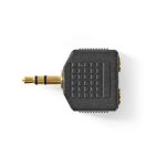   Sztereó audió adapter | 3,5 mm-es Dugasz - 2 db 3,5 mm-es Aljzat | 10 darabos | Fekete