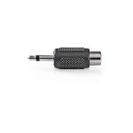   Monó audió adapter | 3,5 mm-es Dugasz - RCA-aljzat | 10 darabos | Fekete