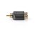 Mélynyomó-adapter | RCA-dugasz - 2 db RCA-aljzat | 10 darabos | Fekete