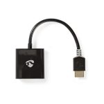   HDMI - VGA Kábel | HDMI™ Csatlakozó - VGA Aljzat + 3,5 mm-es kimenet | 0,2 m | Antracit