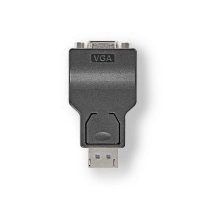 DisplayPort - VGA-adapter | DisplayPort-dugasz - VGA-aljzat | Fekete