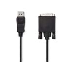   DisplayPort - DVI kábel | DisplayPort-dugasz - DVI-D 24+1 pólusú dugasz | 1,0 m | Fekete