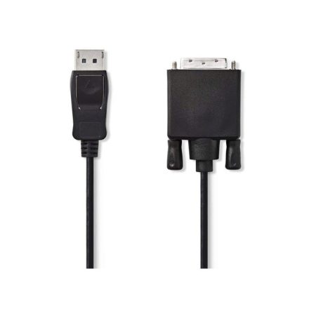 DisplayPort - DVI kábel | DisplayPort-dugasz - DVI-D 24+1 pólusú dugasz | 1,0 m | Fekete