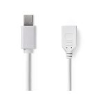   Mini DisplayPort - DisplayPort Kábel | Mini DisplayPort-dugasz - DisplayPort-aljzat | 0,2 m | Fehér