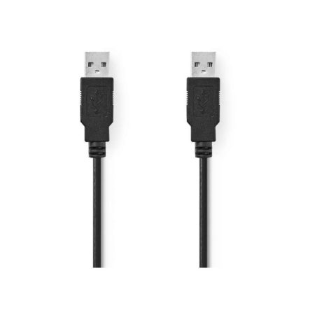 USB 2.0 kábel | A Dugasz - A Dugasz | 1,0 m | Fekete