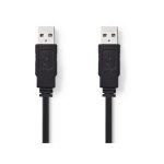 USB 2.0 Laposkábel | A Dugasz - A Dugasz | 1,0 m | Fekete