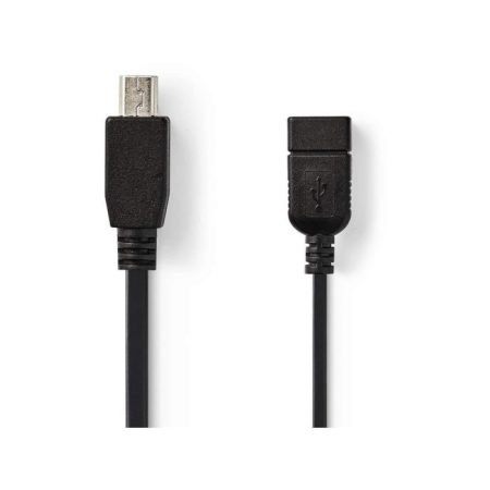 USB 2.0 OTG kábel | Mini 5 tűs Dugasz - A Aljzat | 0,2 m | Fekete