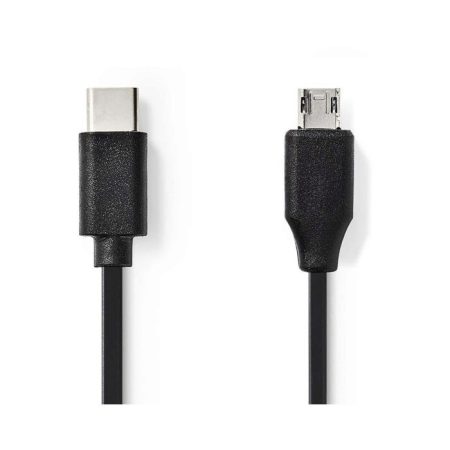 USB 2.0 kábel | C Típusú Dugasz - Mikro B Dugasz | 1,0 m | Fekete