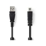   Kamera Adatkábel | USB A Dugasz - UC-E6 8 tűs Dugasz | 2,0 m | Fekete