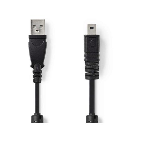 Kamera Adatkábel | USB A Dugasz - UC-E6 8 tűs Dugasz | 2,0 m | Fekete