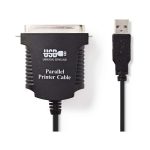   USB Nyomtatókábel | USB A Dugasz - Centronics 36 tűs Dugasz | 2,0 m | Fekete