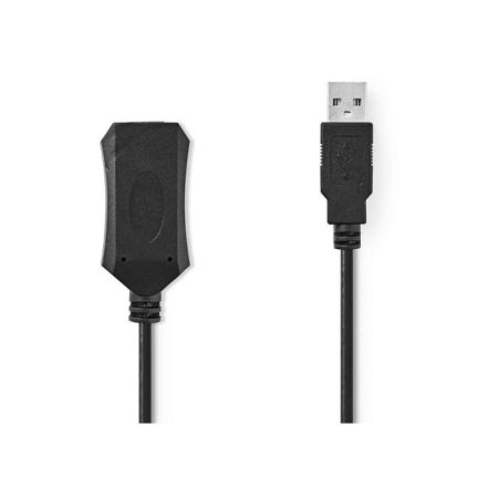 Aktív USB 2.0 Hosszabbítókábel | A Dugasz - A Aljzat | 10 m | Fekete