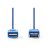 USB 3.0 kábel | A Dugasz - A Aljzat | 3,0 m | Kék