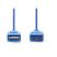 USB 3.0 kábel | A Dugasz - Mikro B Dugasz | 0,5 m | Kék