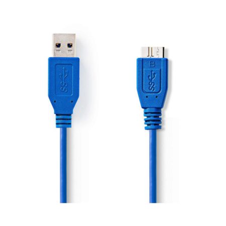 USB 3.0 kábel | A Dugasz - Mikro B Dugasz | 1,0 m | Kék