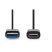 USB 3.1 kábel | C Típusú Dugasz - A Dugasz | 1,0 m | Fekete