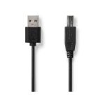   USB 2.0 kábel | A Típusú Dugasz - USB B Típusú Dugasz | 1,0 m | Fekete