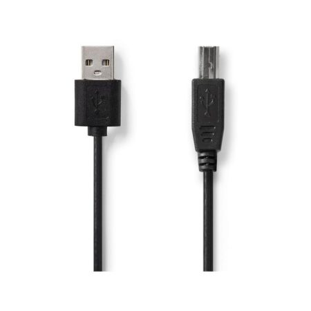 USB 2.0 kábel | A Típusú Dugasz - USB B Típusú Dugasz | 1,0 m | Fekete