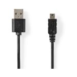   USB 2.0 kábel | A Típusú Dugasz – Mini 5 Tűs Dugasz | 2,0 m | Fekete