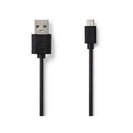 USB 2.0 kábel | A Típusú Dugasz - Mikro B Típusú Dugasz | 1,0 m | Fekete