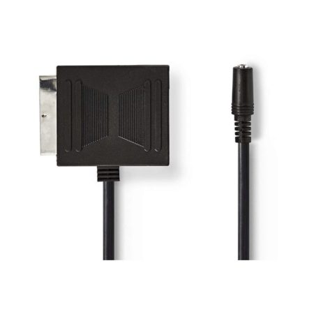 SCART-adapter | SCART Dugasz - SCART-aljzat + 3,5 mm-es Aljzat | 0,2 m | Fekete