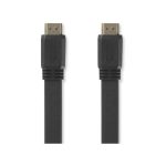   Nagy sebességű lapos HDMI™ kábel Ethernet átvitellel | HDMI™ Csatlakozó - HDMI™ Csatlakozó | 10 m | Fekete