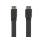   Nagy sebességű lapos HDMI™ kábel Ethernet átvitellel | HDMI™ Csatlakozó - HDMI™ Csatlakozó | 1,5 m | Fekete