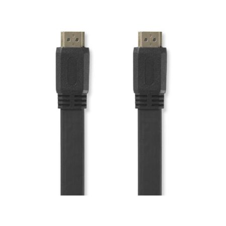 Nagy sebességű lapos HDMI™ kábel Ethernet átvitellel | HDMI™ Csatlakozó - HDMI™ Csatlakozó | 2,0 m | Fekete