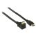Nagy sebességű HDMI kábel Ethernet átvitellel | HDMI Csatlakozó - HDMI Csatlakozó 90°-ban Hajlított | 1,5 m | Fekete