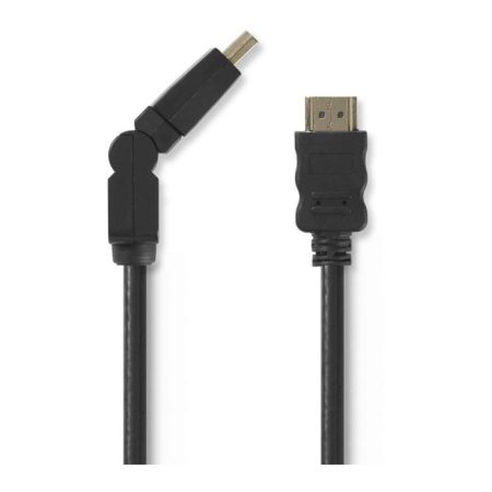 Nagy sebességű HDMI™ kábel Ethernet átvitellel | HDMI™ Csatlakozó - HDMI™ Forgatható Csatlakozó | 1,5 m | Fekete