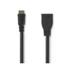   Nagy sebességű HDMI™ kábel Ethernet átvitellel | HDMI™ Mini Csatlakozó - HDMI™ Aljzat | 0,2 m | Fekete