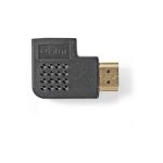   HDMI-adapter | HDMI-csatlakozó - HDMI-aljzat | Jobbra Hajlított | Fekete