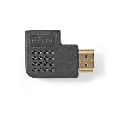 HDMI-adapter | HDMI-csatlakozó - HDMI-aljzat | Jobbra Hajlított | Fekete