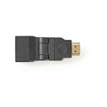   HDMI-adapter | HDMI-csatlakozó - HDMI-aljzat | Forgatható | Fekete